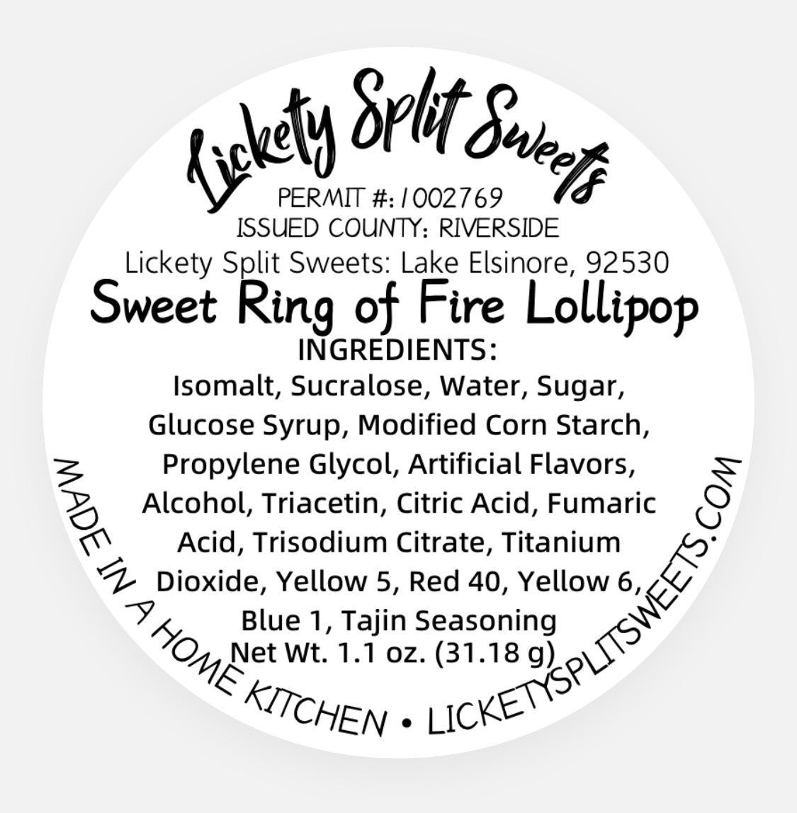 Sweet Ring of Fire lollipop