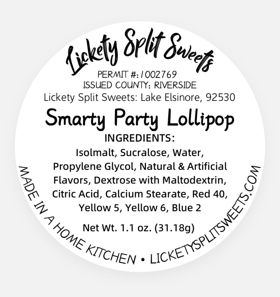 SMARTY PARTY LOLLIPOP