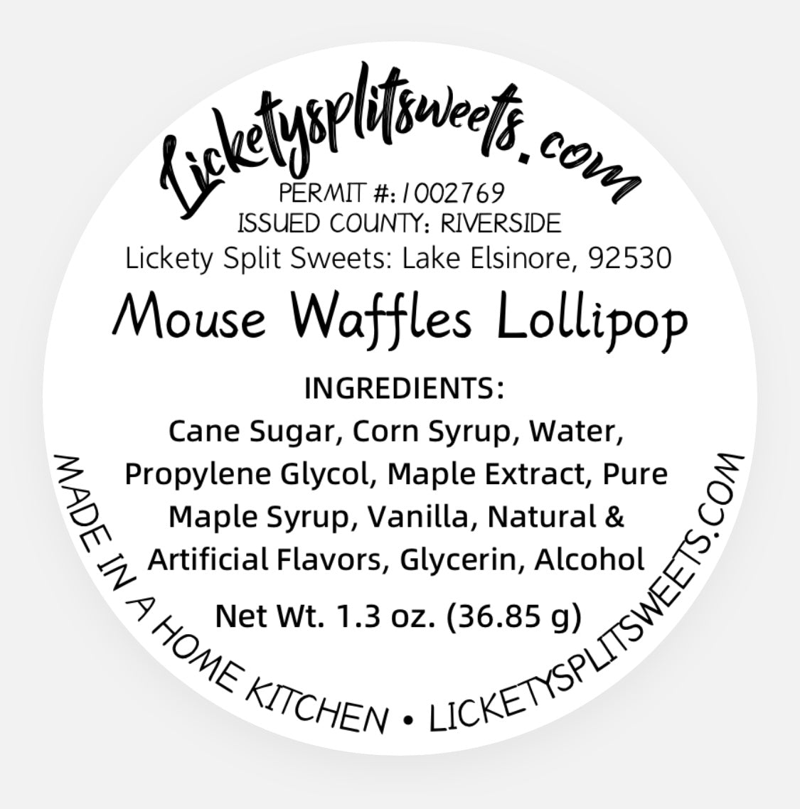 Mouse Waffles (Dye Free)