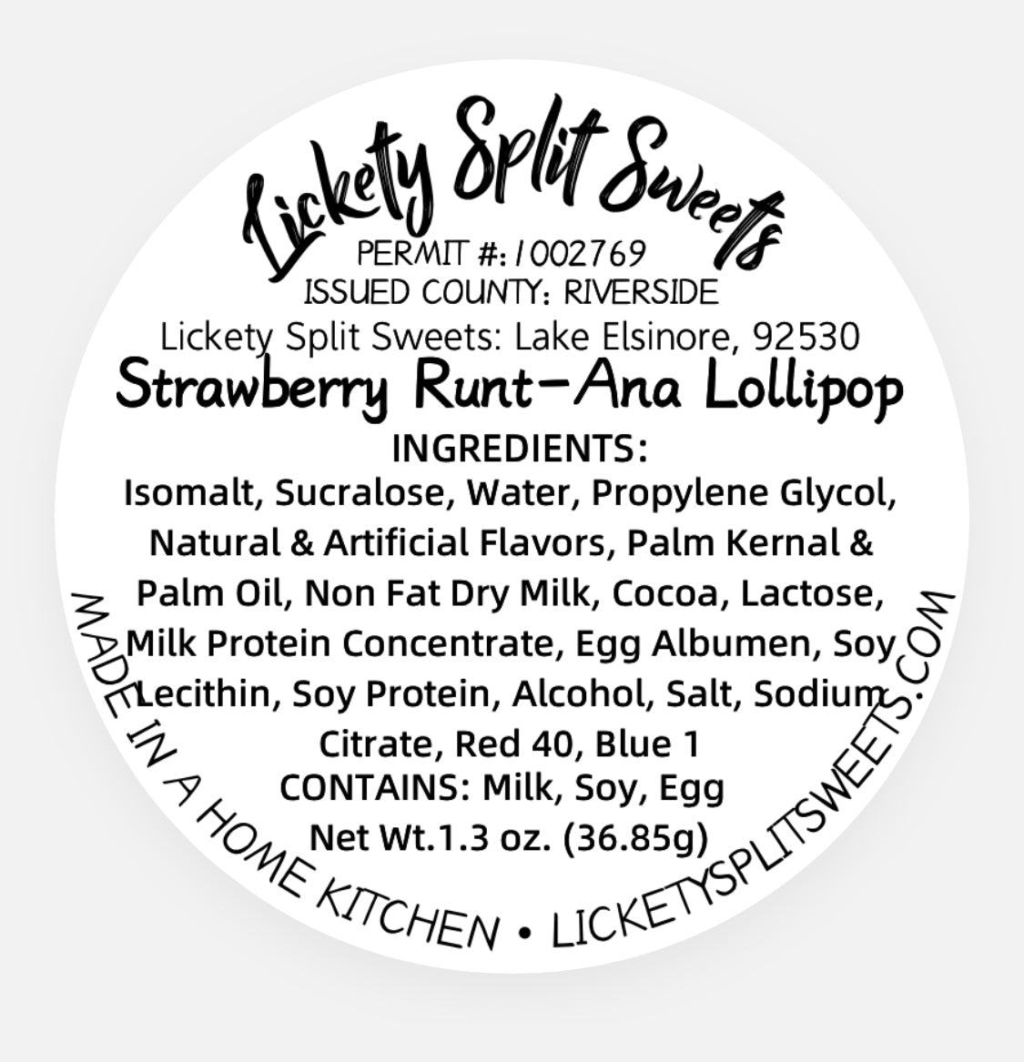 Strawberry Runt-Ana- Reduced Sugar