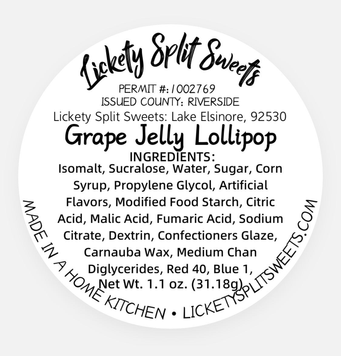 Grape Jelly Lollipop