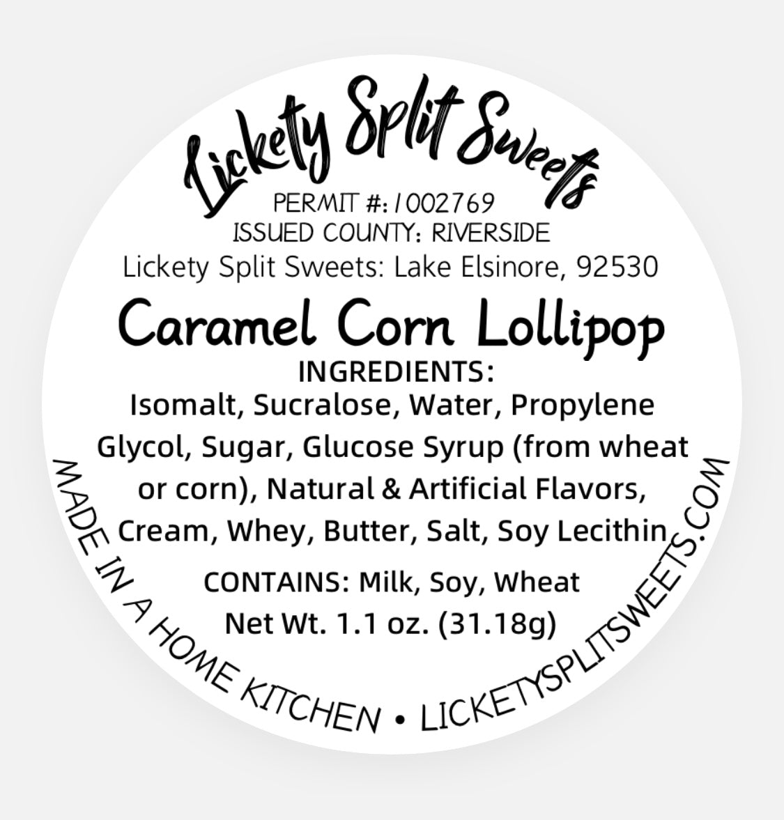 Caramel Corn (Dye Free)