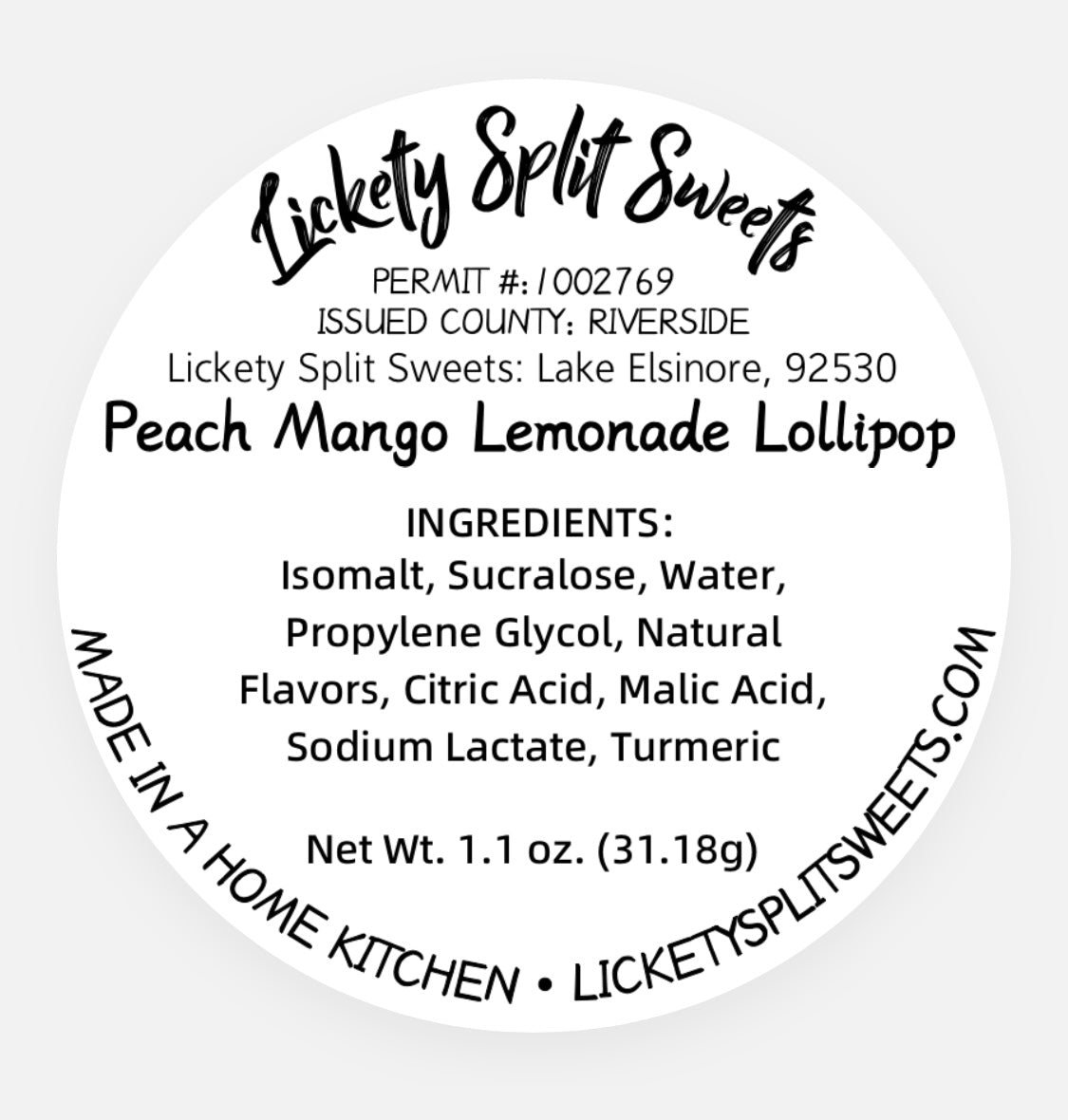 Peach Mango Lemonade (Dye Free)