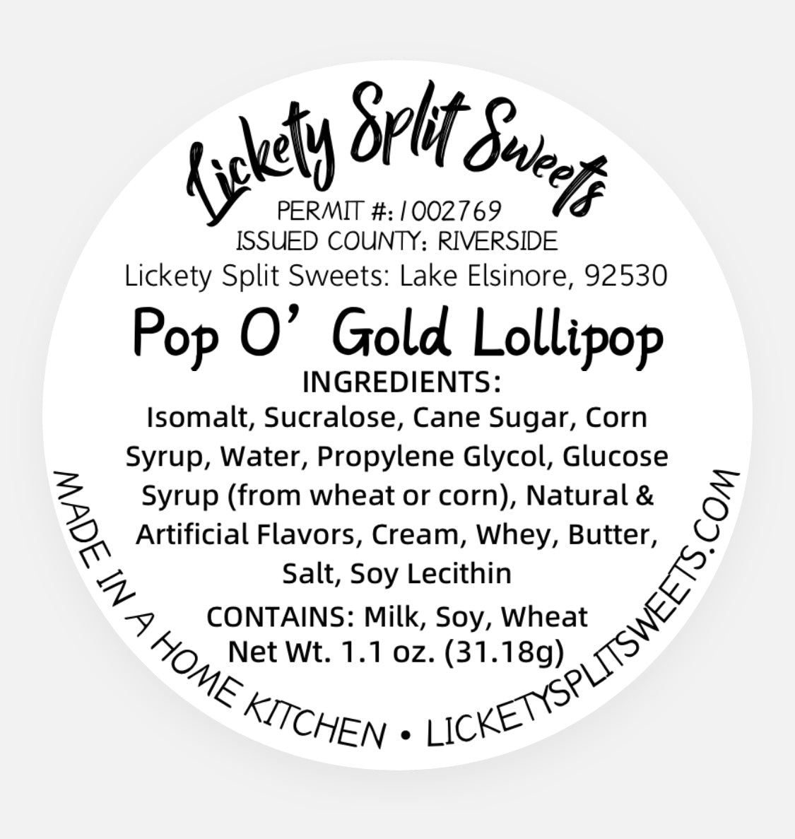 Pop O’ Gold (DYE FREE)